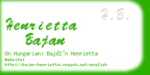 henrietta bajan business card